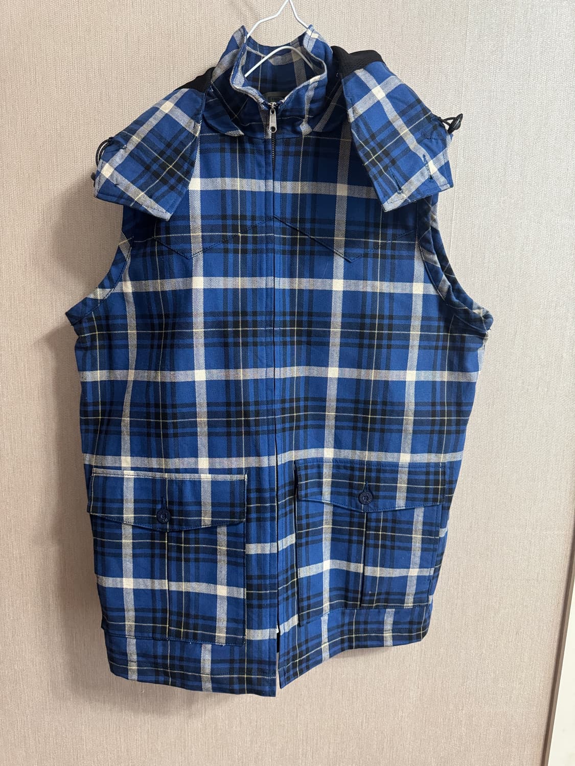 Vintage 빈티지 체크 베스트 조끼 XL 상품이미지2