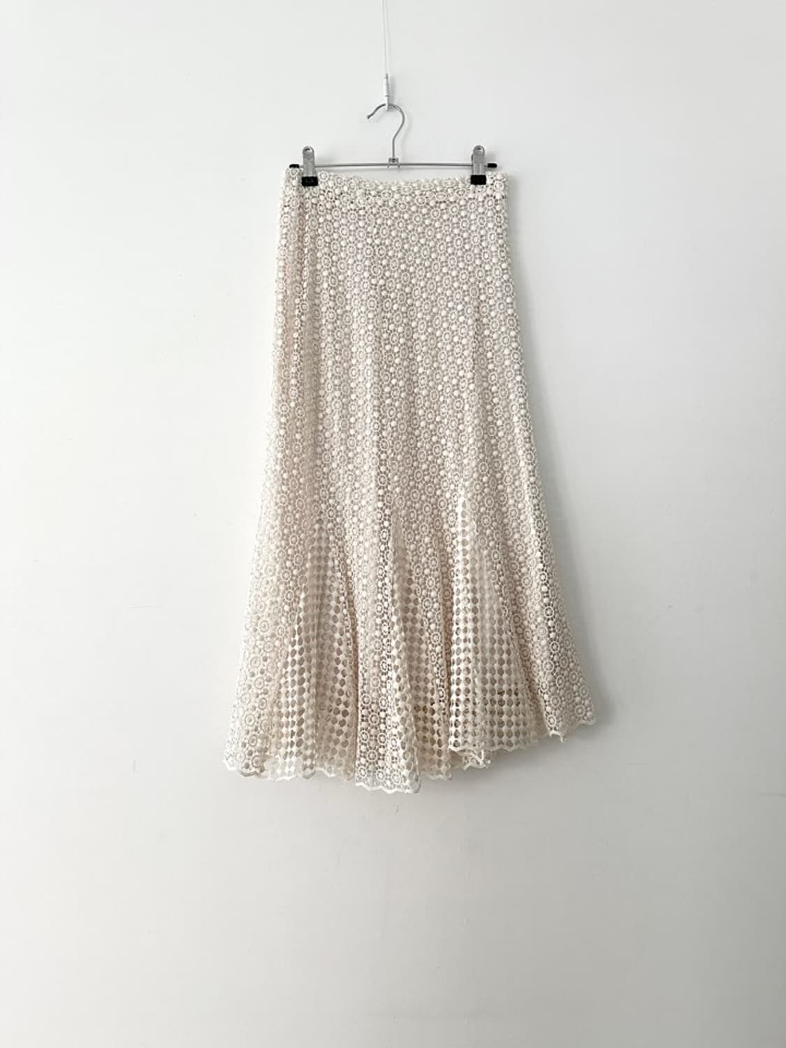 Punching mermaid knit skirt / ivory 상품이미지1