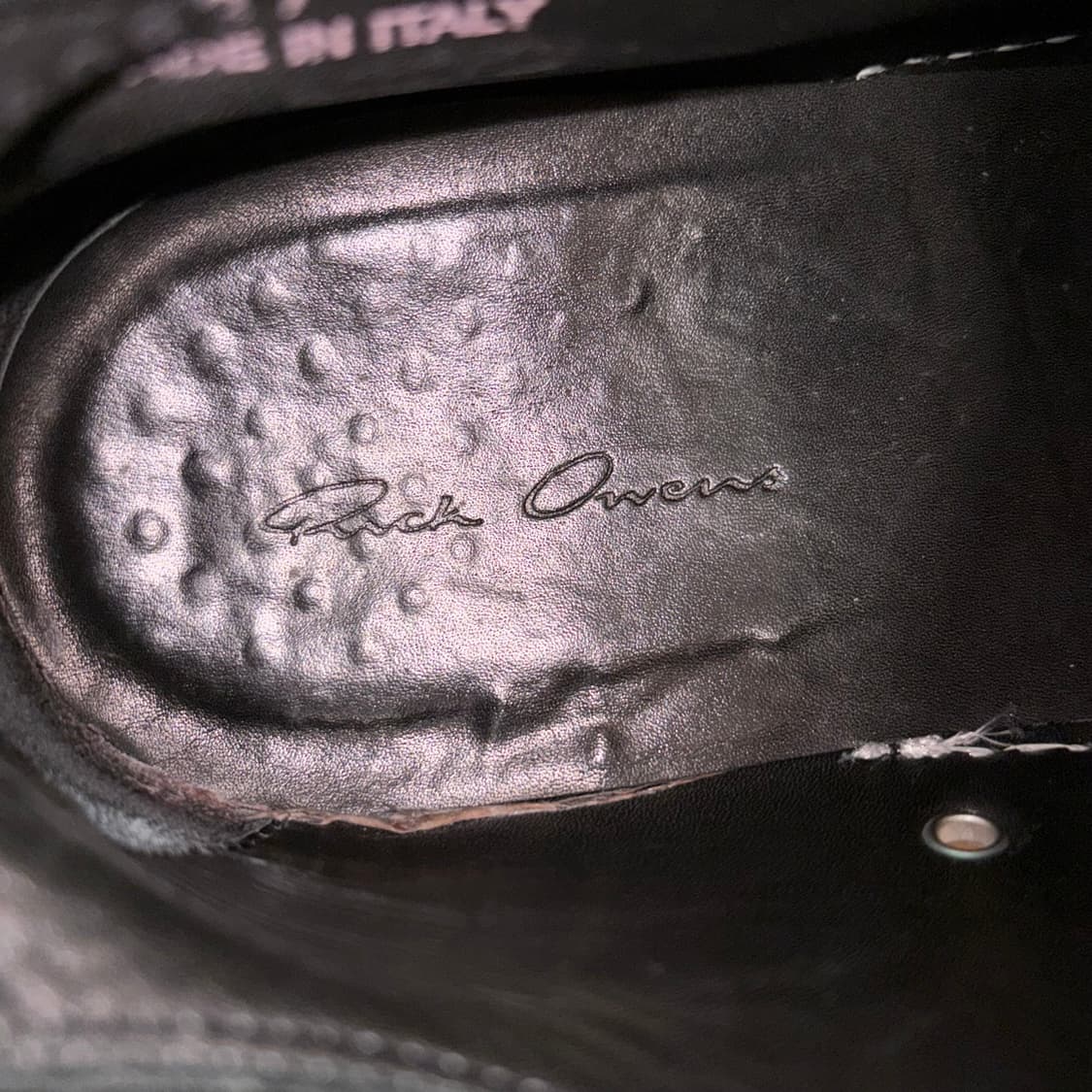 릭오웬스 Rick Owens 라몬즈 레더 미드탑 컨버스 스니커즈 41 상품이미지7