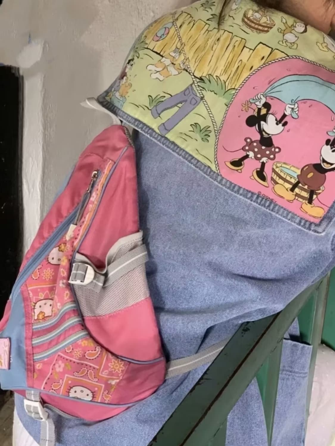 레트로 키티 Y2K 키치 핑크 크로스바디 슬링백 미니백팩 상품이미지2