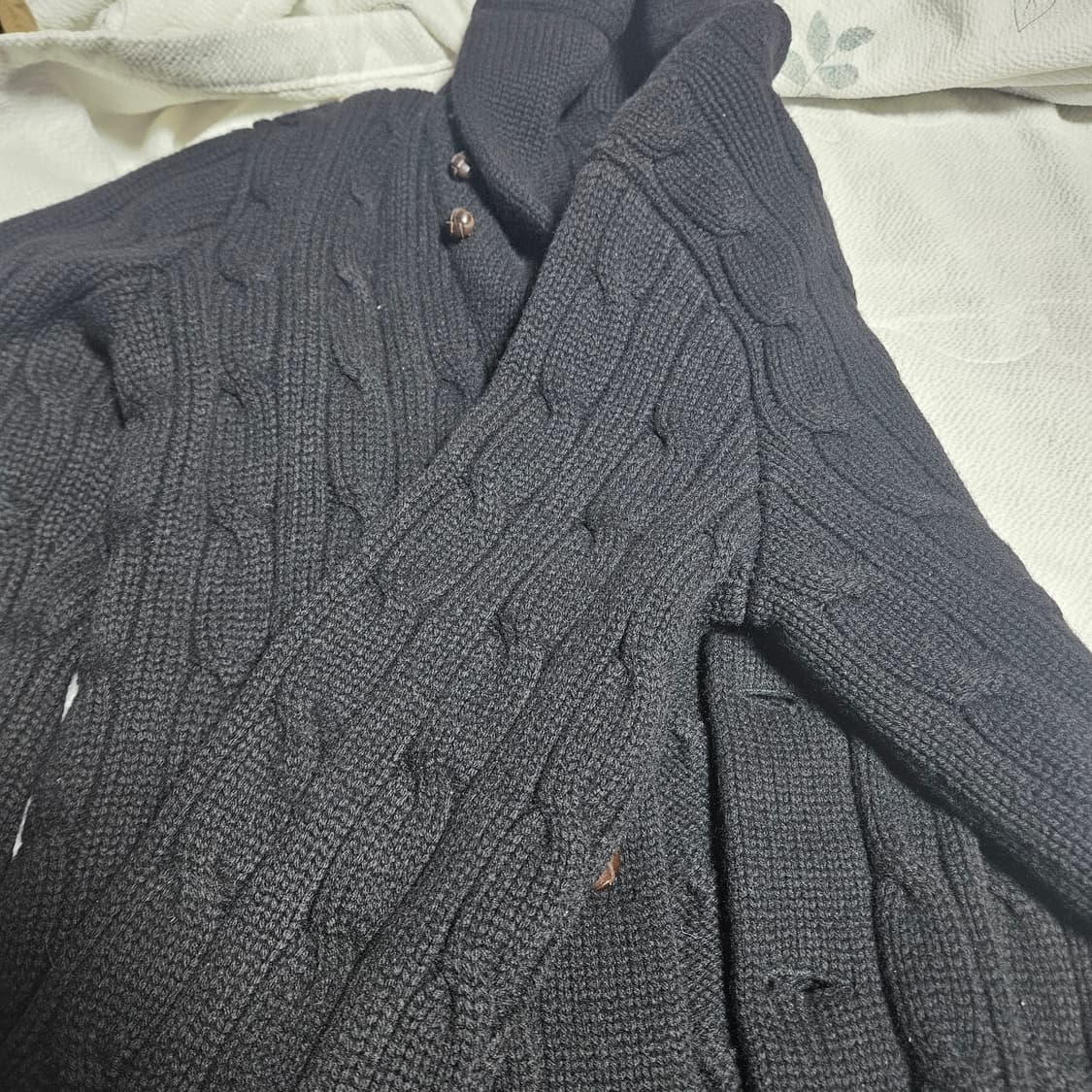 폴로랄프로렌 블랙 숄칼라 가디건 카디건 라지105 상품이미지2