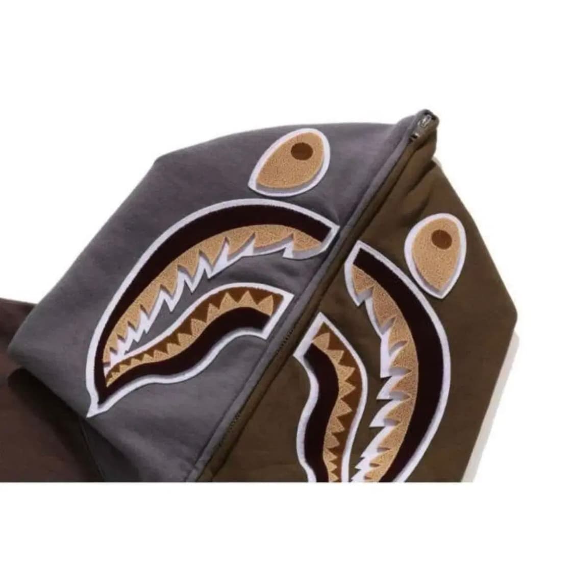 베이프 샤크 풀 지퍼 후드 티셔츠 #2 베이지 M 상품이미지3