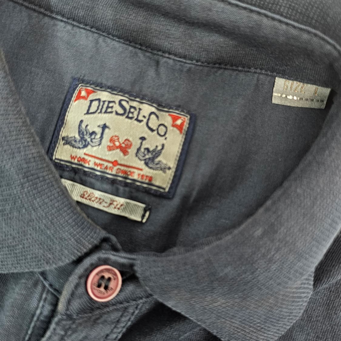 L DIESEL 디젤 카라 반팔 티셔츠 상품이미지3