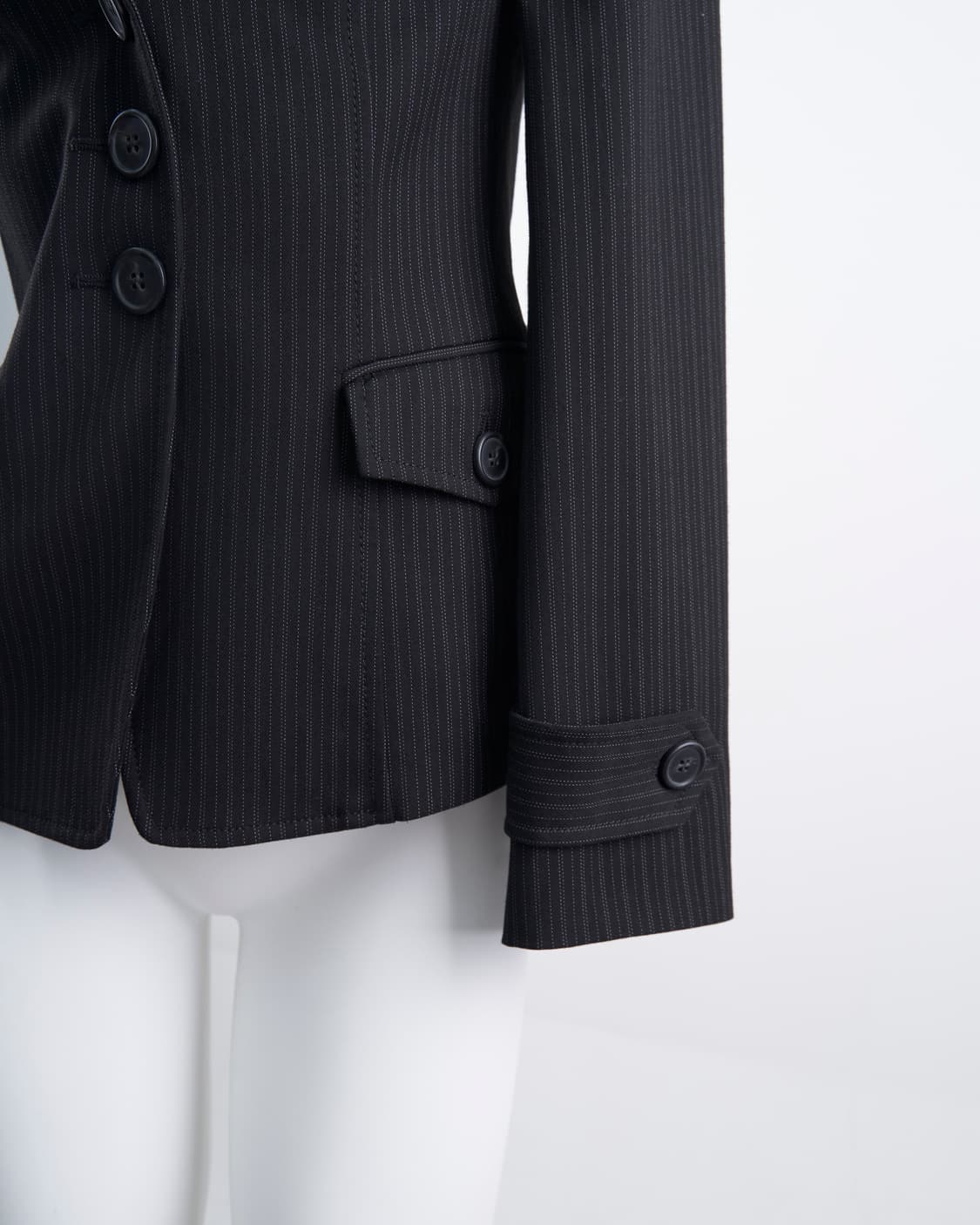 Benetton 핀스트라이프 버튼 블레이저 자켓 상품이미지4