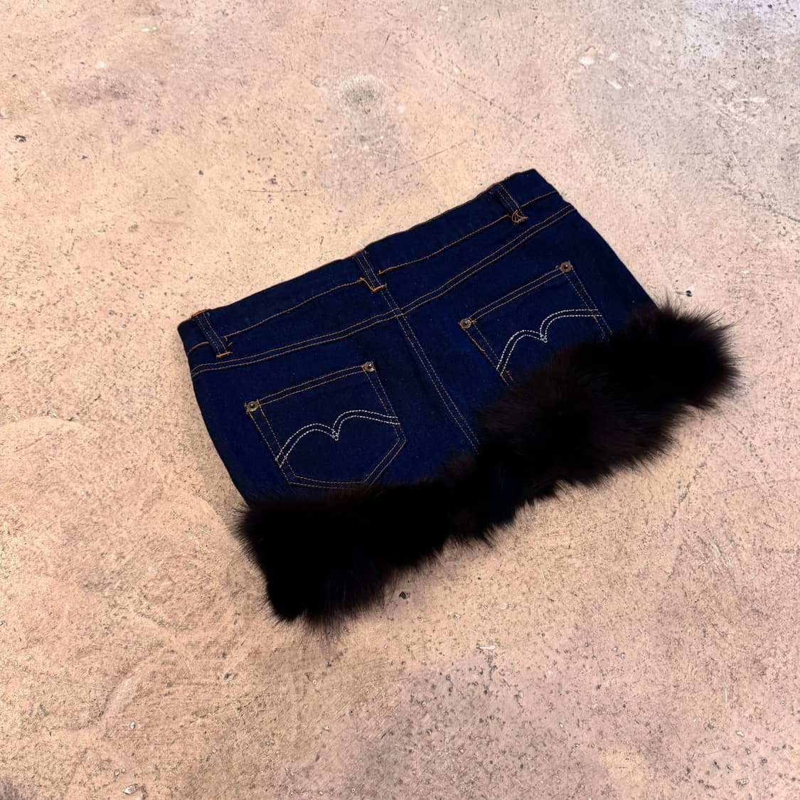 퍼 트리밍 데님스커트 상품이미지4