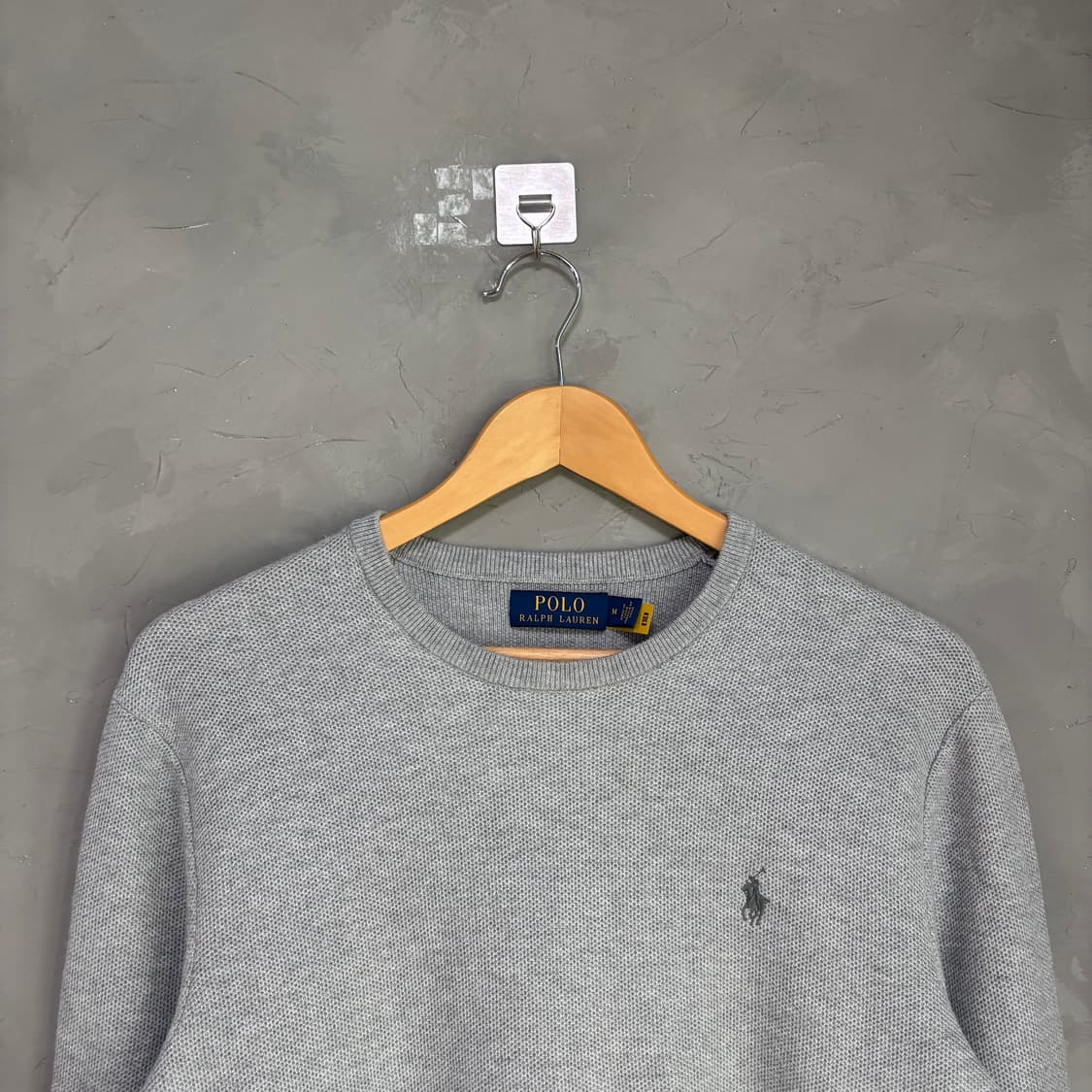 폴로 랄프로렌 코튼 니트 그레이 상품이미지3