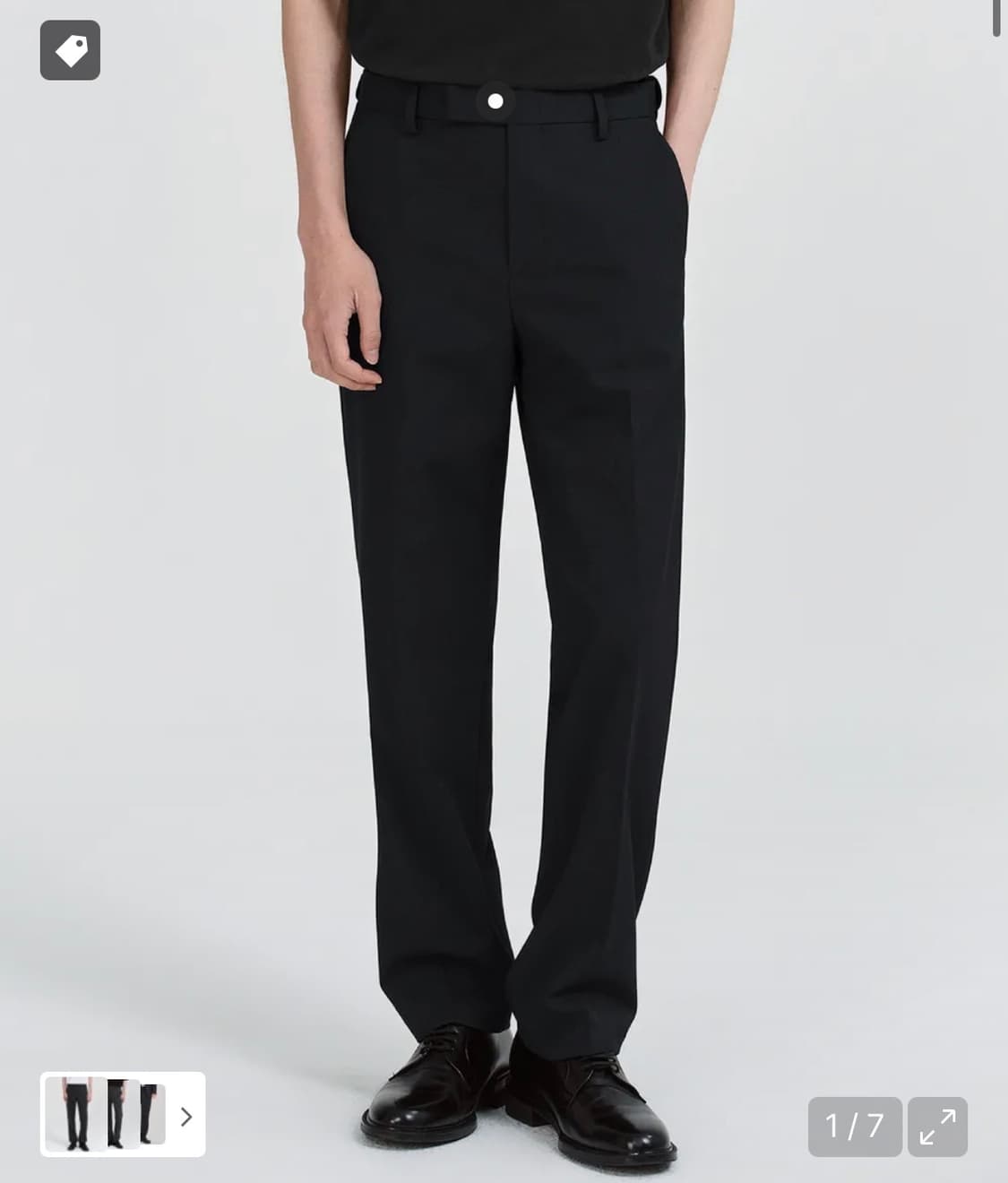 무탠다드 스트레이트 히든 밴딩 슬랙스 [블랙] 상품이미지4