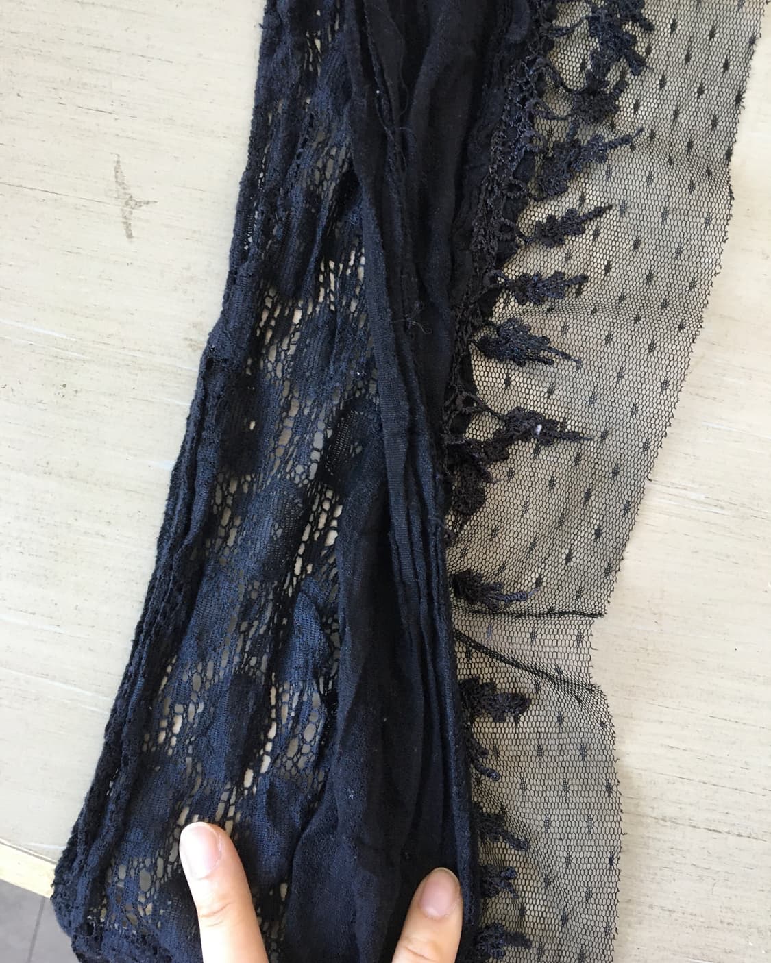 lace t rimming crochet scarf 상품이미지4