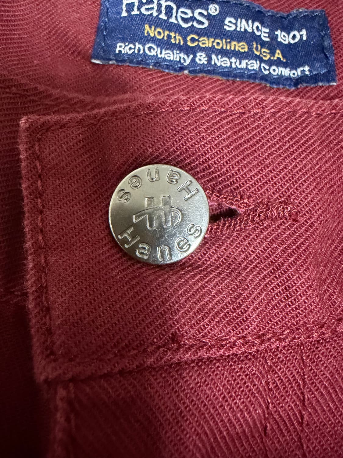 헤인즈 버건디 코튼팬츠 상품이미지4