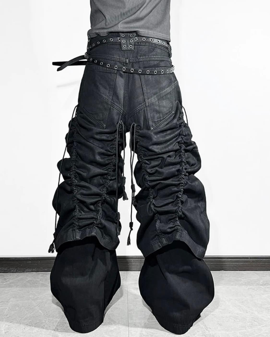 Waxed Draw String Baggy Pants 상품이미지2