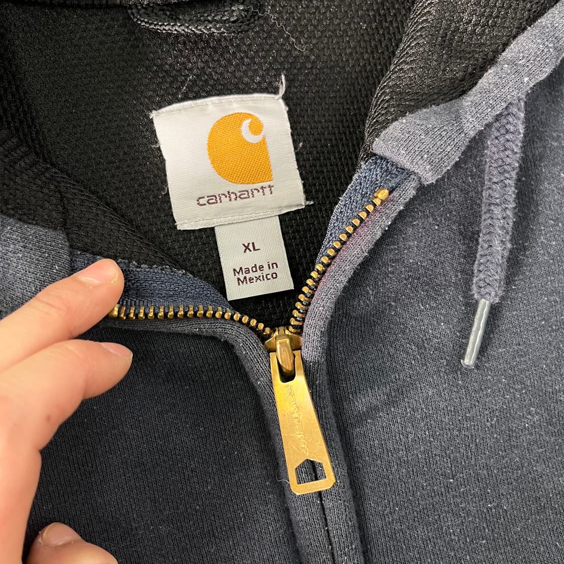 110 칼하트 써멀 네이비 후드집업 상품이미지2