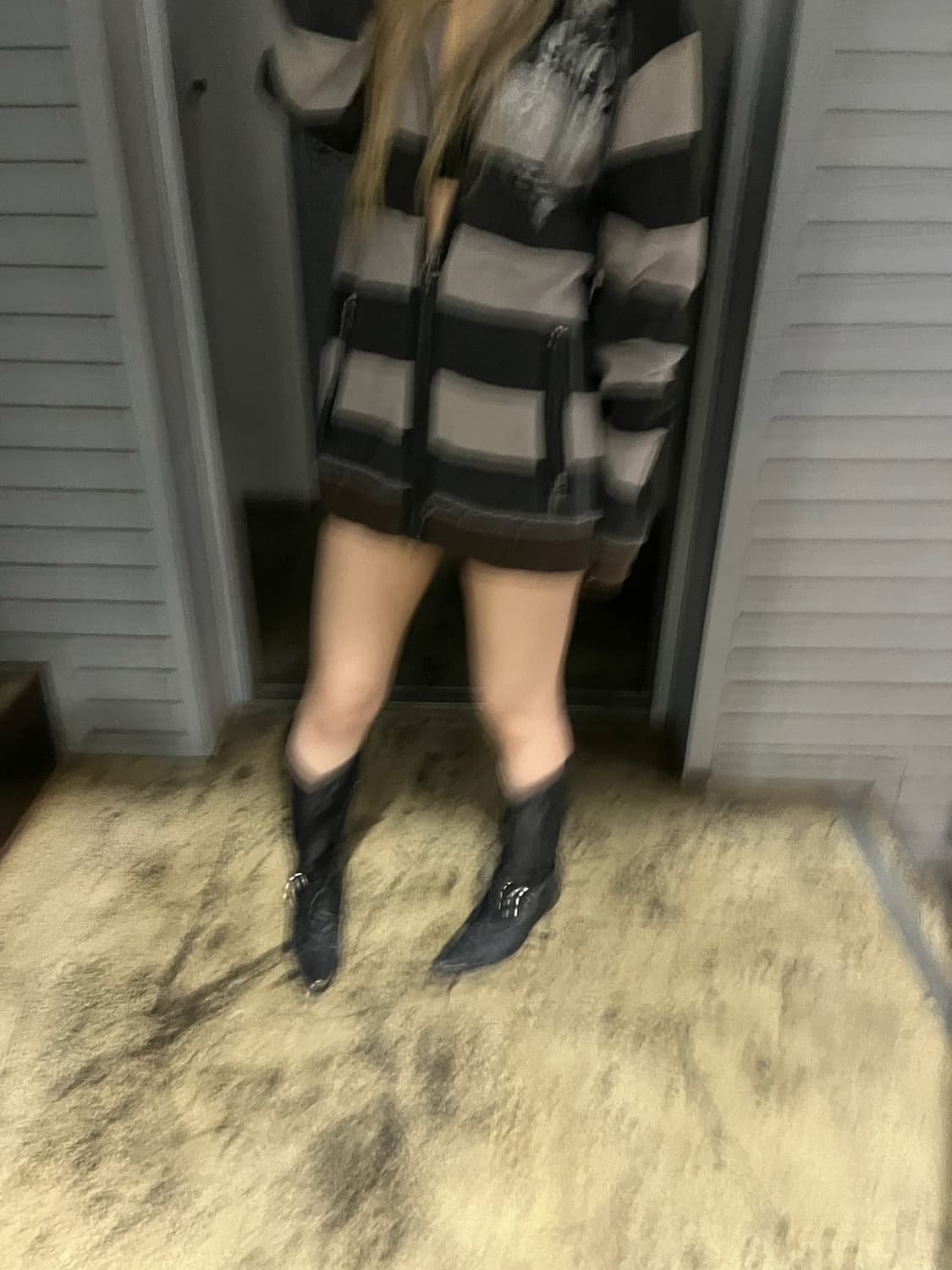 그런지 무드 스트라이프 후드집업 상품이미지10