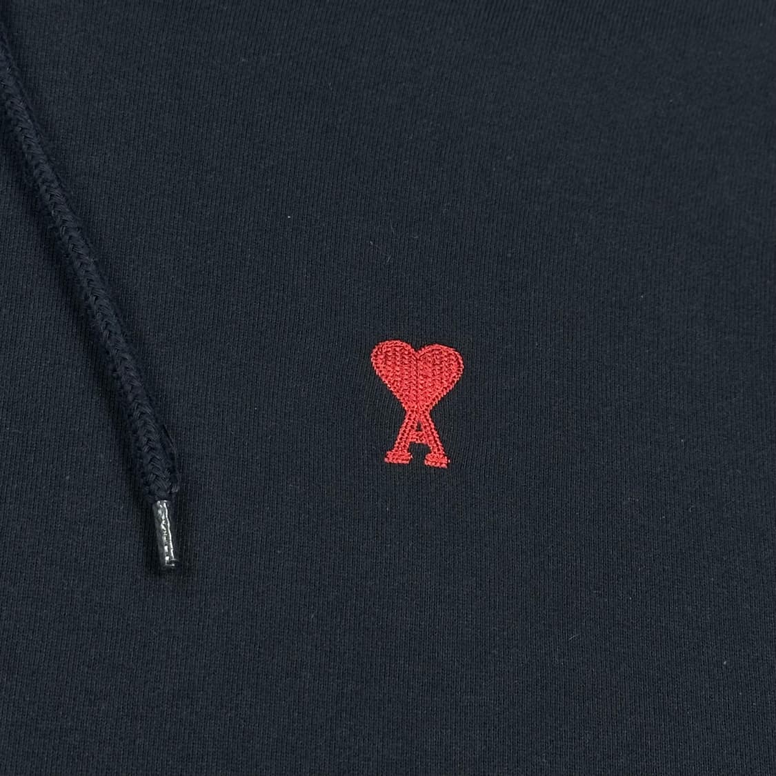아미 시그니처 스몰 하트 로고 네이비 후드티 (M) 상품이미지4
