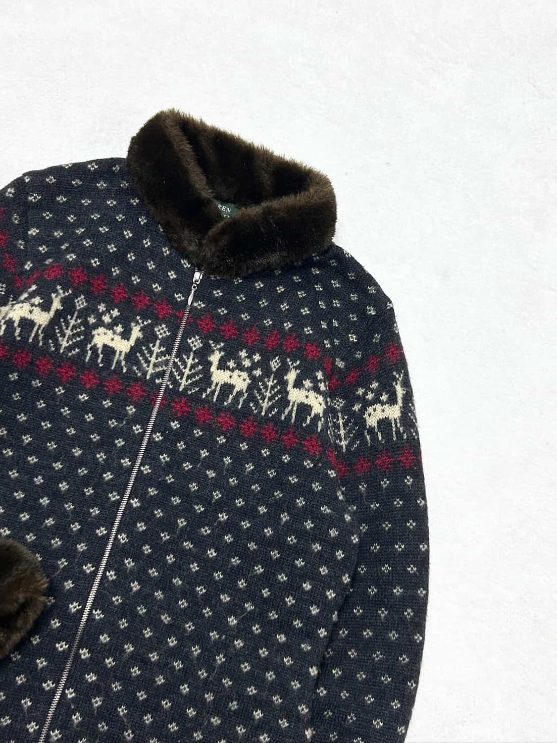 폴로 노르딕 울 니트집업 상품이미지7