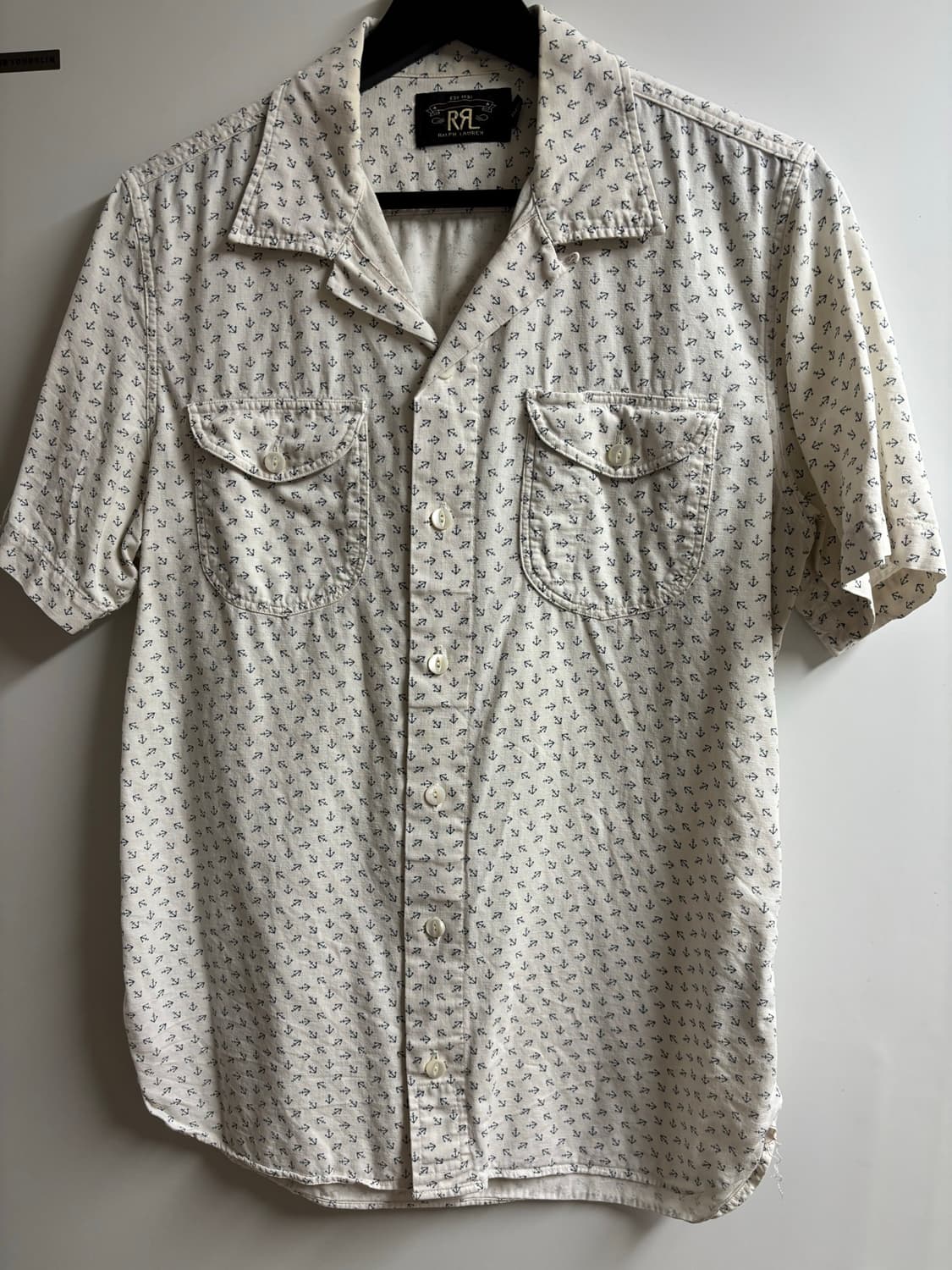 [S] RRL 앵커 샴브레이 캠프셔츠 인디고/크림 상품이미지1