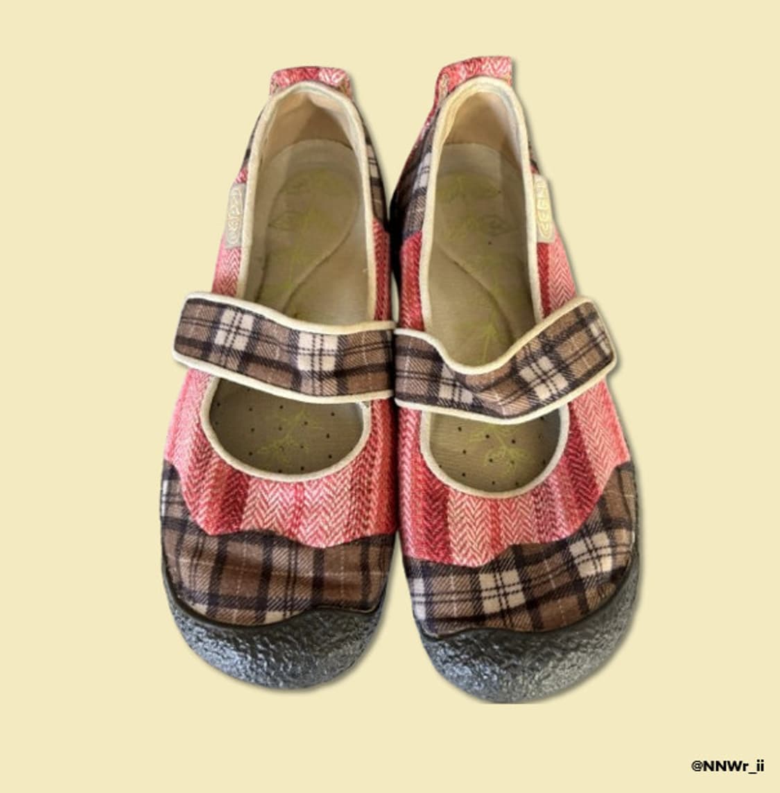 KEEN MARY JANE CHECK PINK 상품이미지1