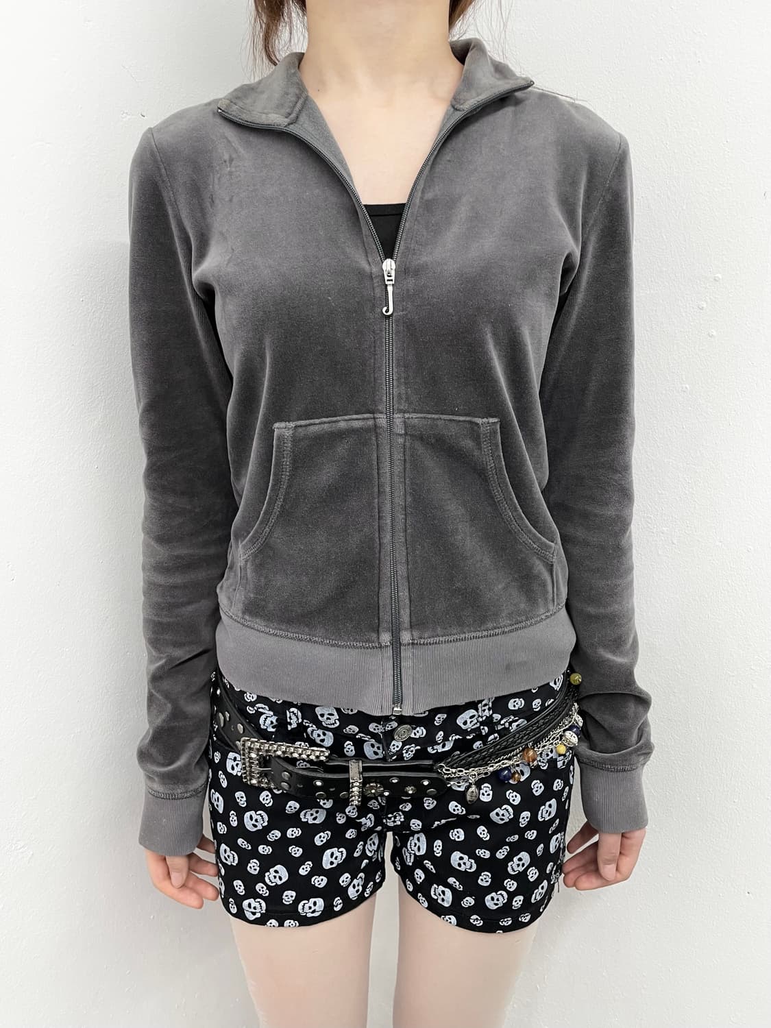펑크 스컬 패턴 숏츠💀 상품이미지4