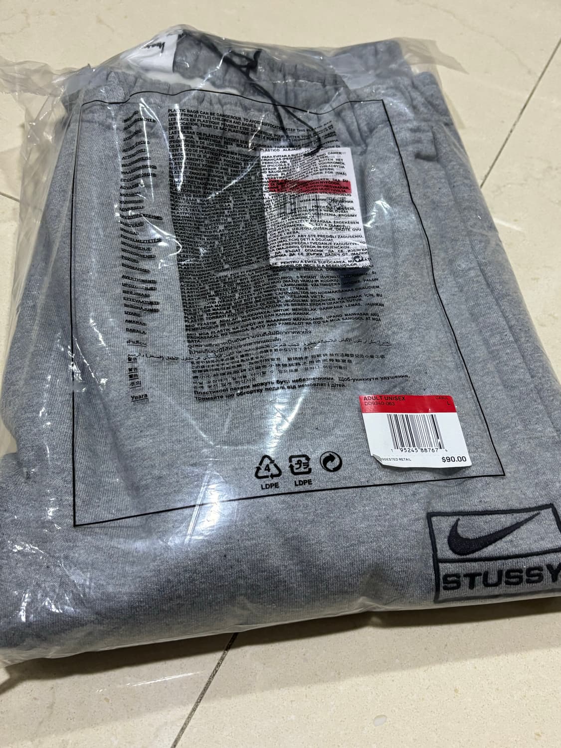 (새제품)나이키x스투시 스웻팬츠 L 상품이미지1