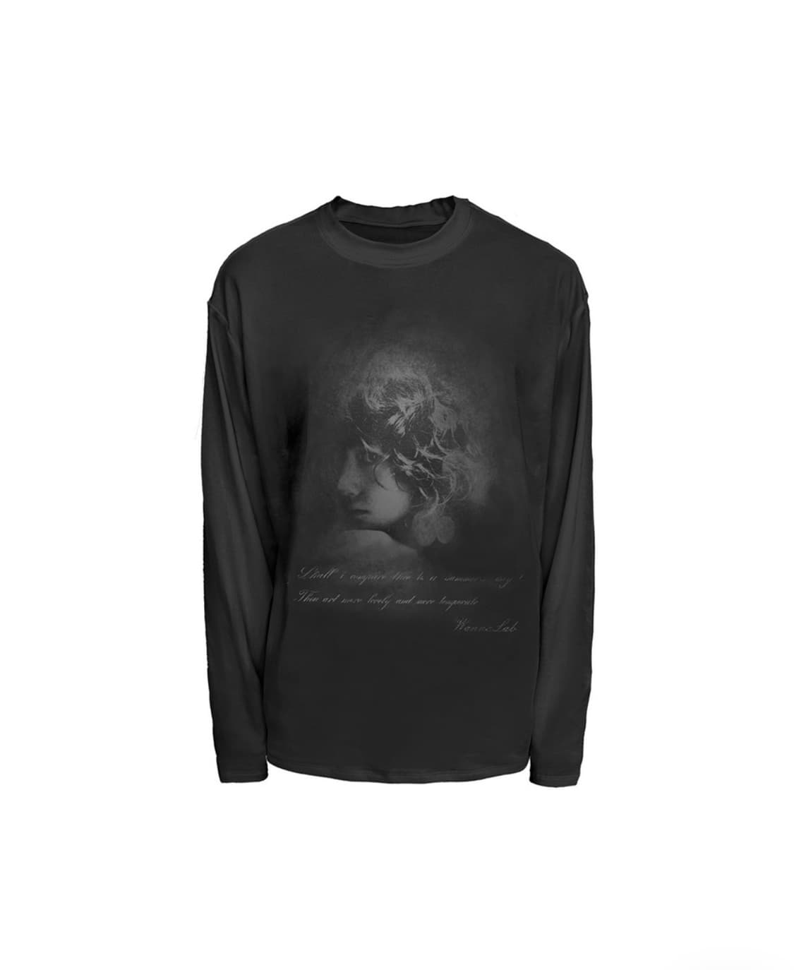 Portrait Washed Long Sleeve Tee black 상품이미지1