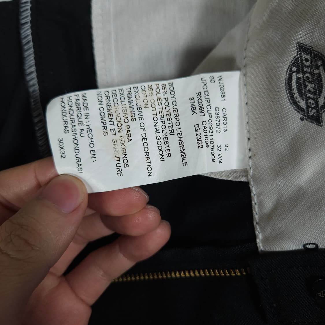 디키즈 874 워크팬츠 블랙 상품이미지5