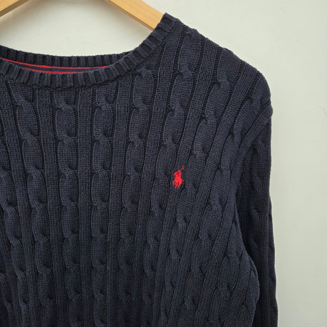 폴로 랄프로렌 네이비 꽈배기 니트 남XL 상품이미지3