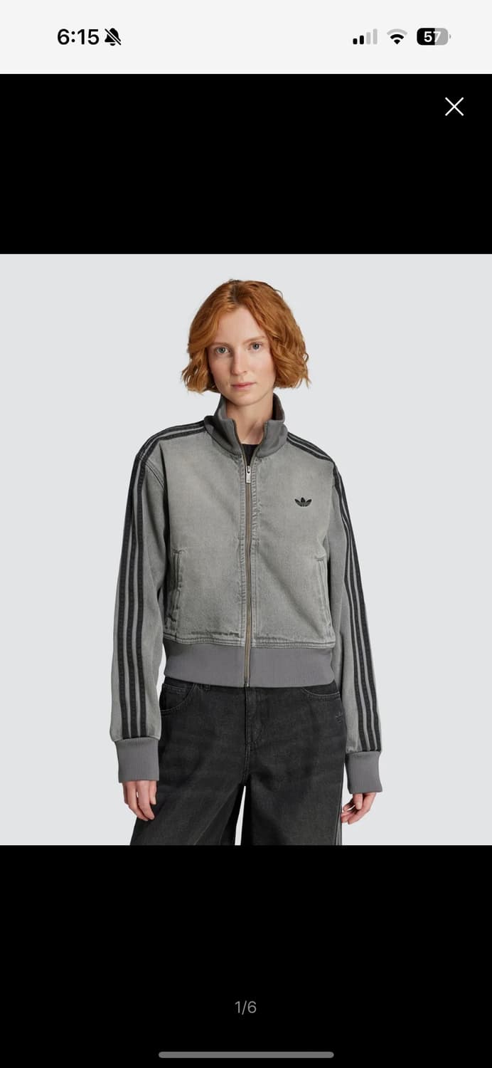 아디다스 데님 트랙탑 차콜 블랙 S 상품이미지1