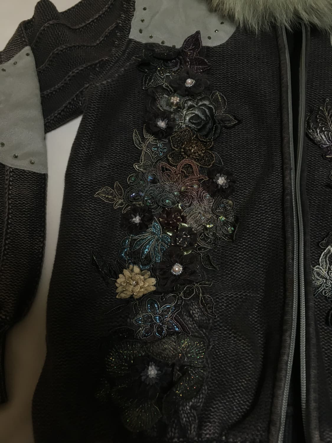 플라워 퍼 후드집업 상품이미지9