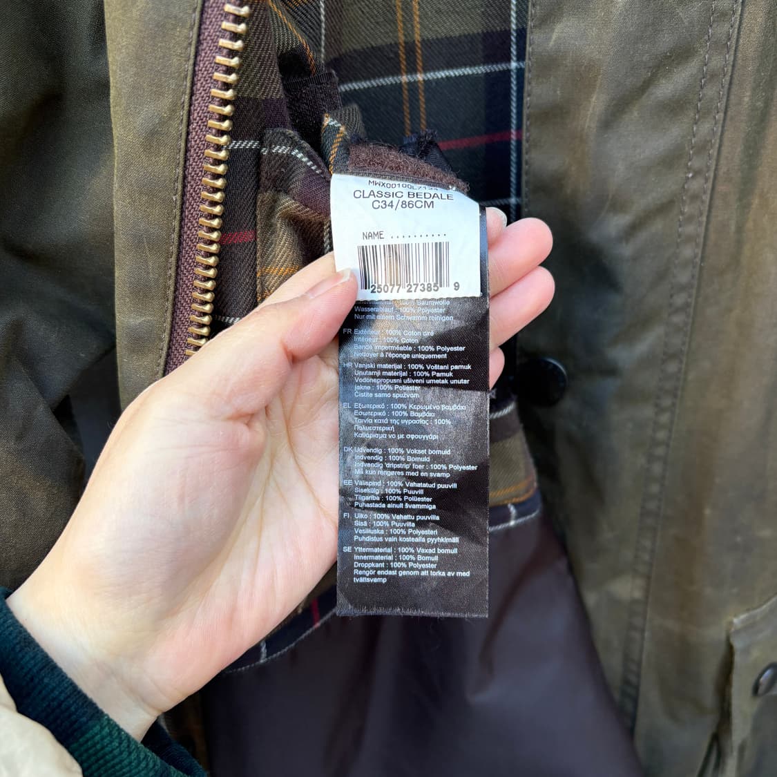 Barbour 바버 비데일 왁스 자켓 상품이미지9