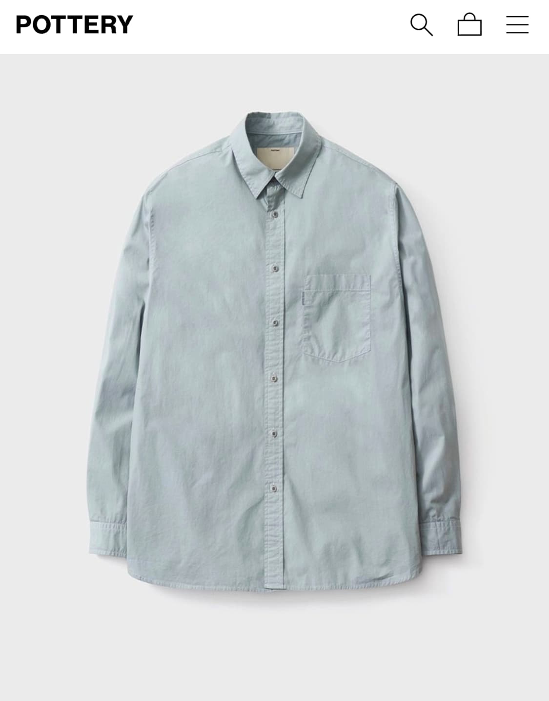 포터리 가먼트다이드 셔츠 100 상품이미지1