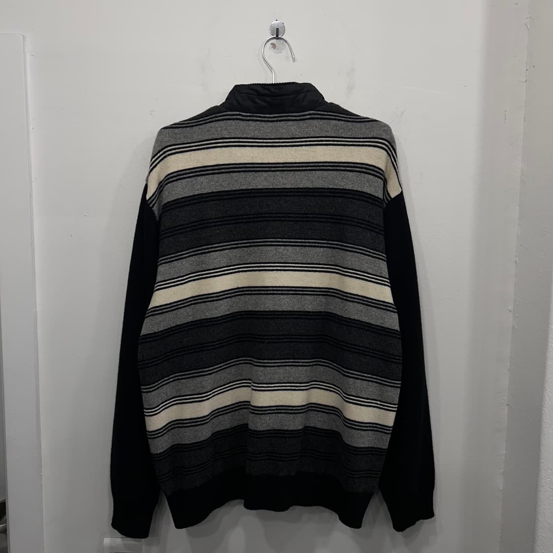 팬텀 골프 나일론패치 퓨어 울 니트집업 상품이미지5