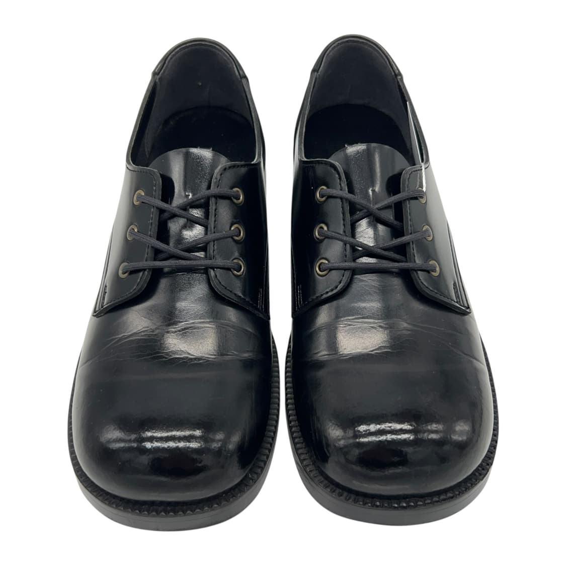 245 하루타 4902 라운드토 레이스업 슈즈 블랙 상품이미지4