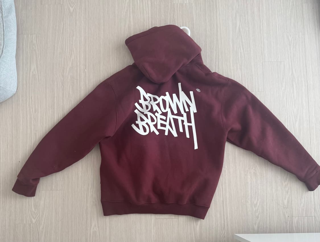 브라운브레스 버건디 후드티 s 상품이미지1