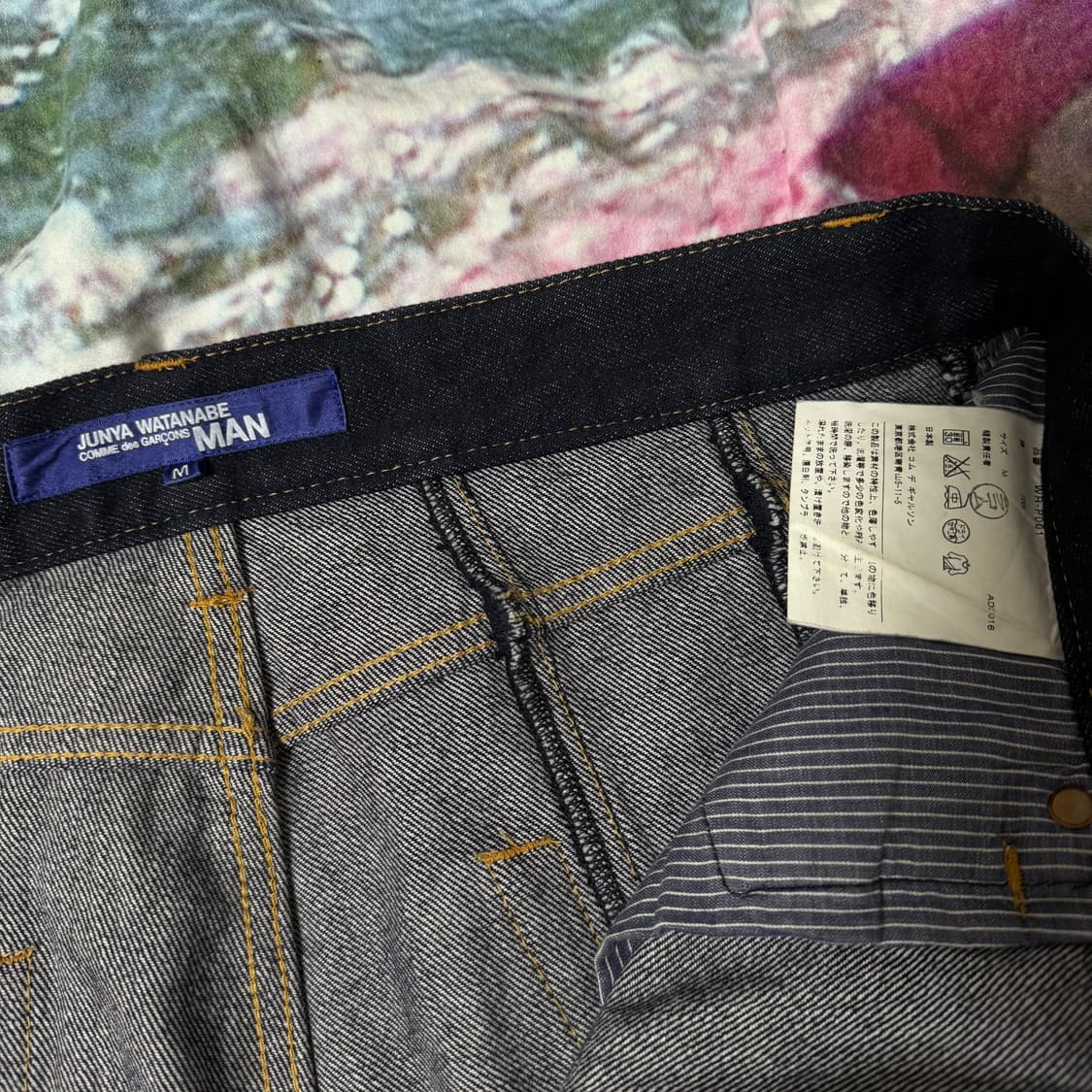 [M]준야와타나베 백 절개 재구축 데님 팬츠 상품이미지6