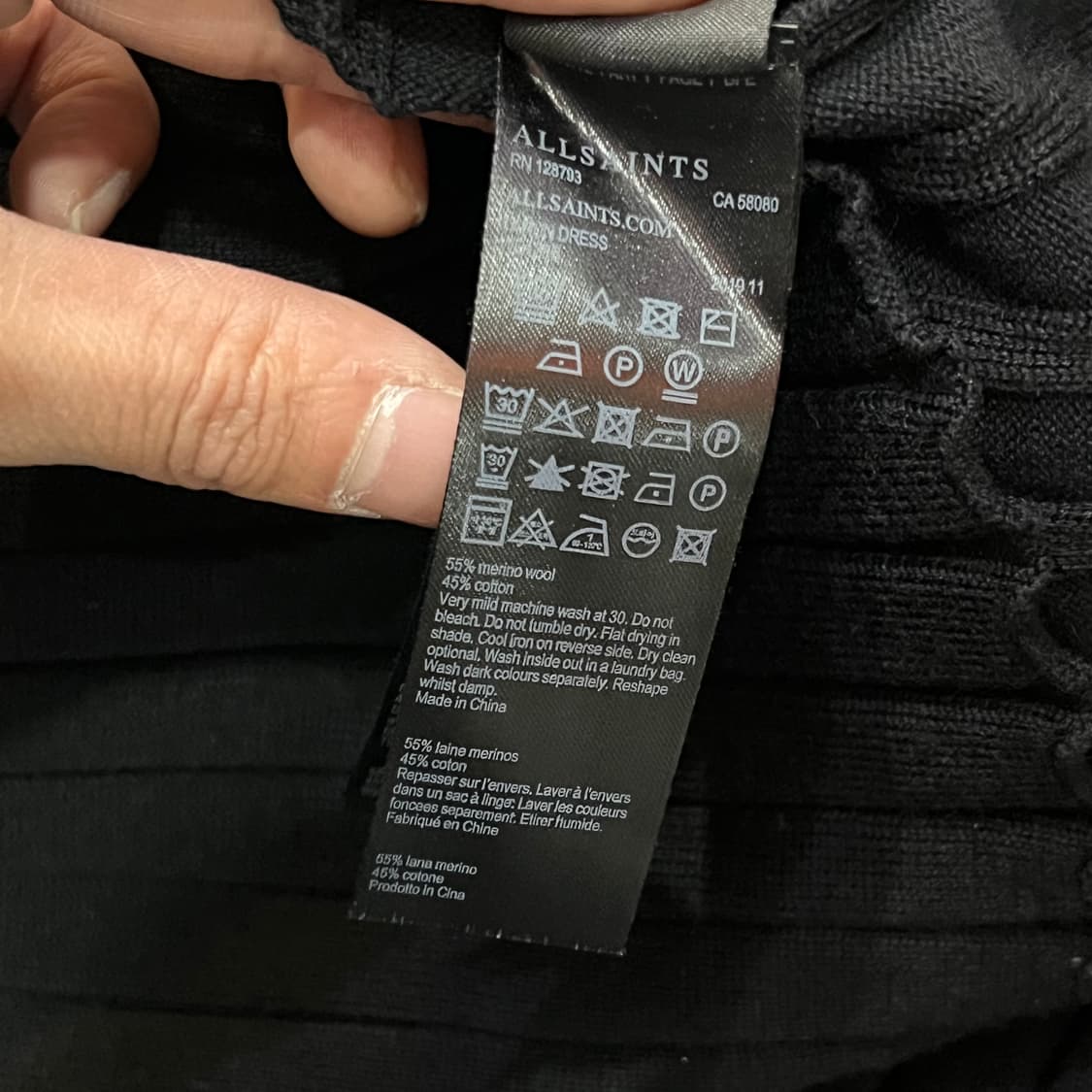  올세인츠 레이어드 니트 원피스 y16192 상품이미지7