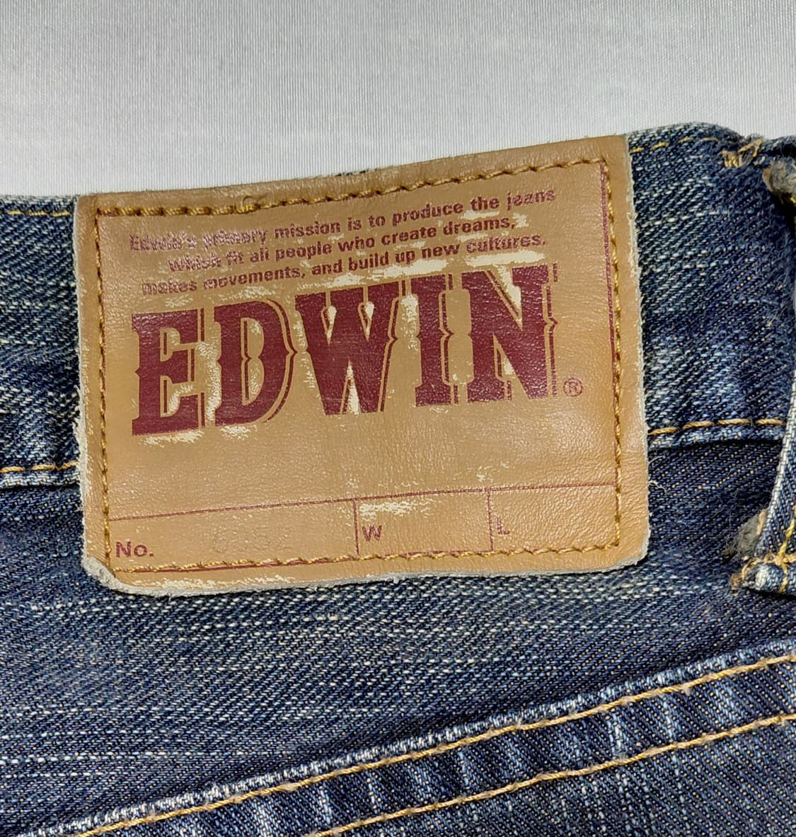 [34] 에드윈(EDWIN) LOT 505 빈티지 신치백 데님 반바지 상품이미지9