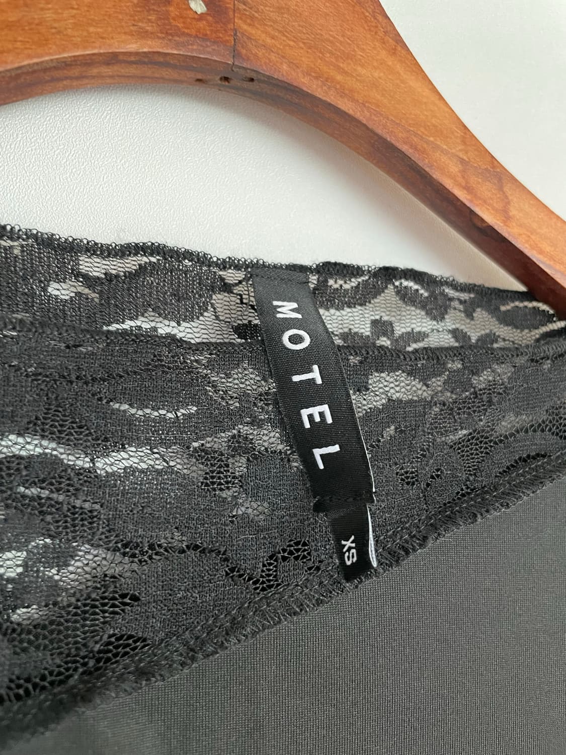 Motel rocks 레이스 긴팔 티셔츠 블랙 XS 상품이미지3