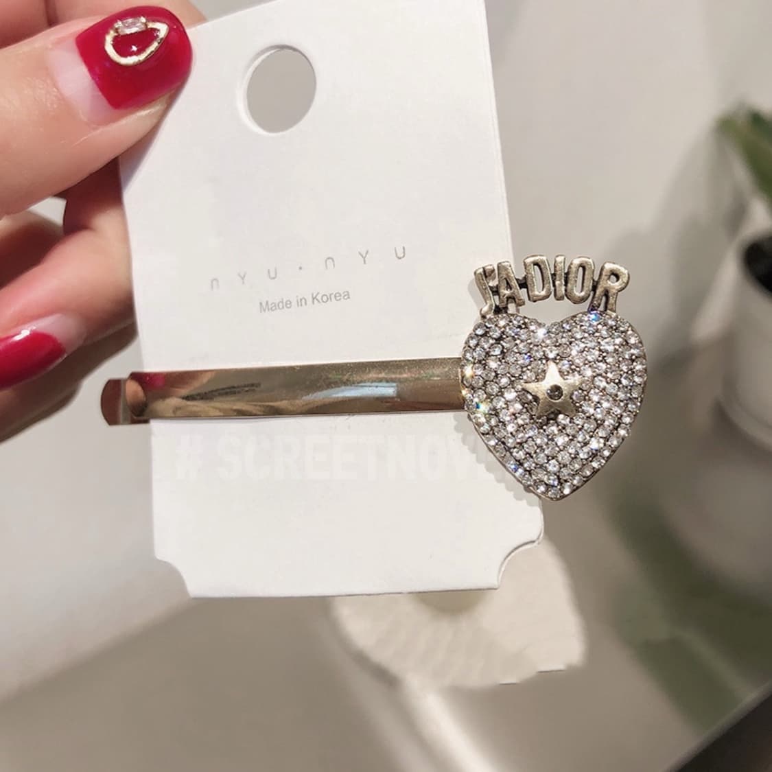 하트 골드 쟈디올 헤어핀 상품이미지3