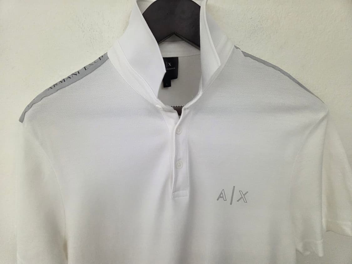 AX 알마니 익스체인지 화이트 반팔 카라티 L 상품이미지2