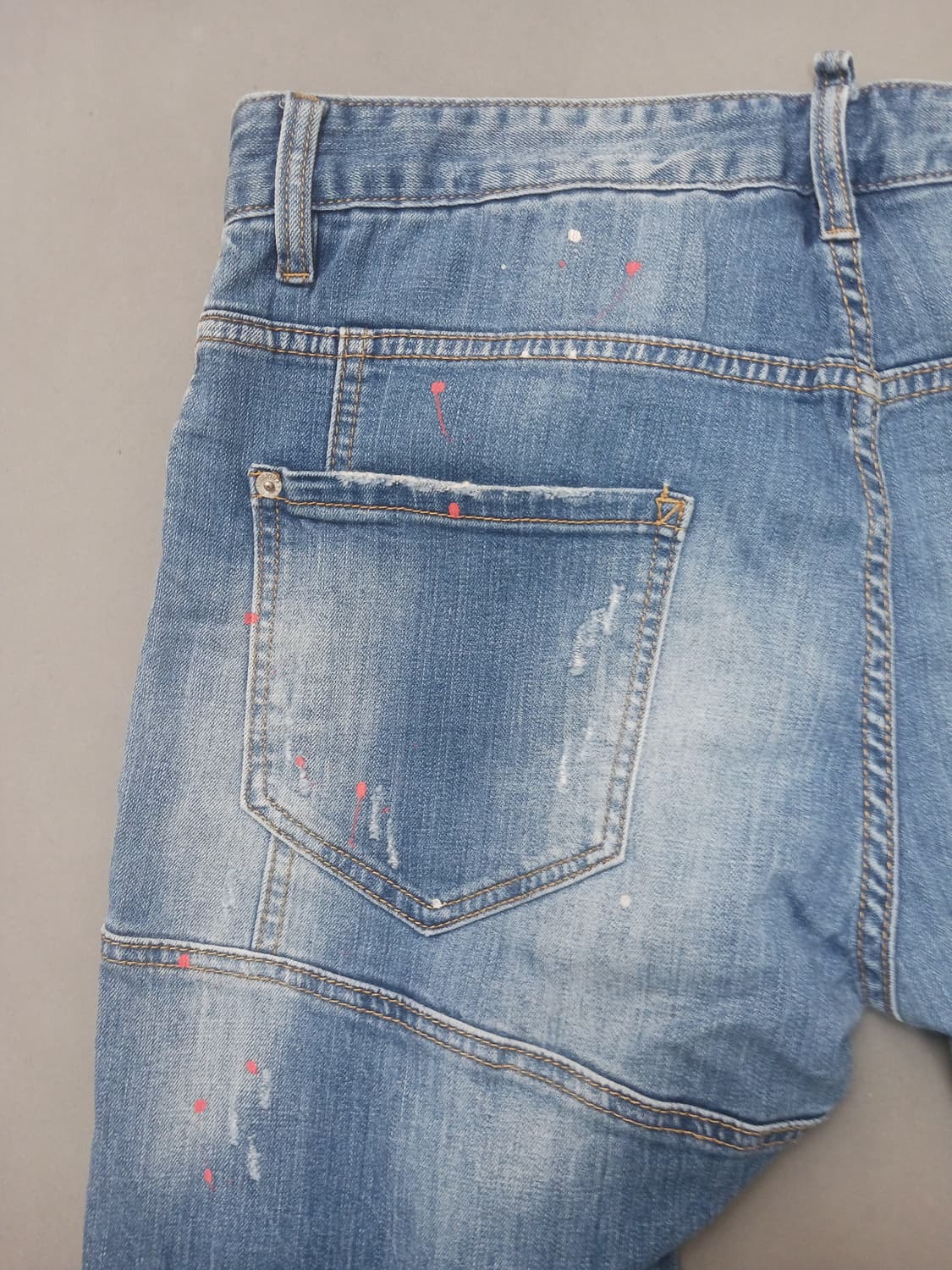 [34] 디스퀘어드2 네온페인팅 타이디 바이커진 청바지 상품이미지8