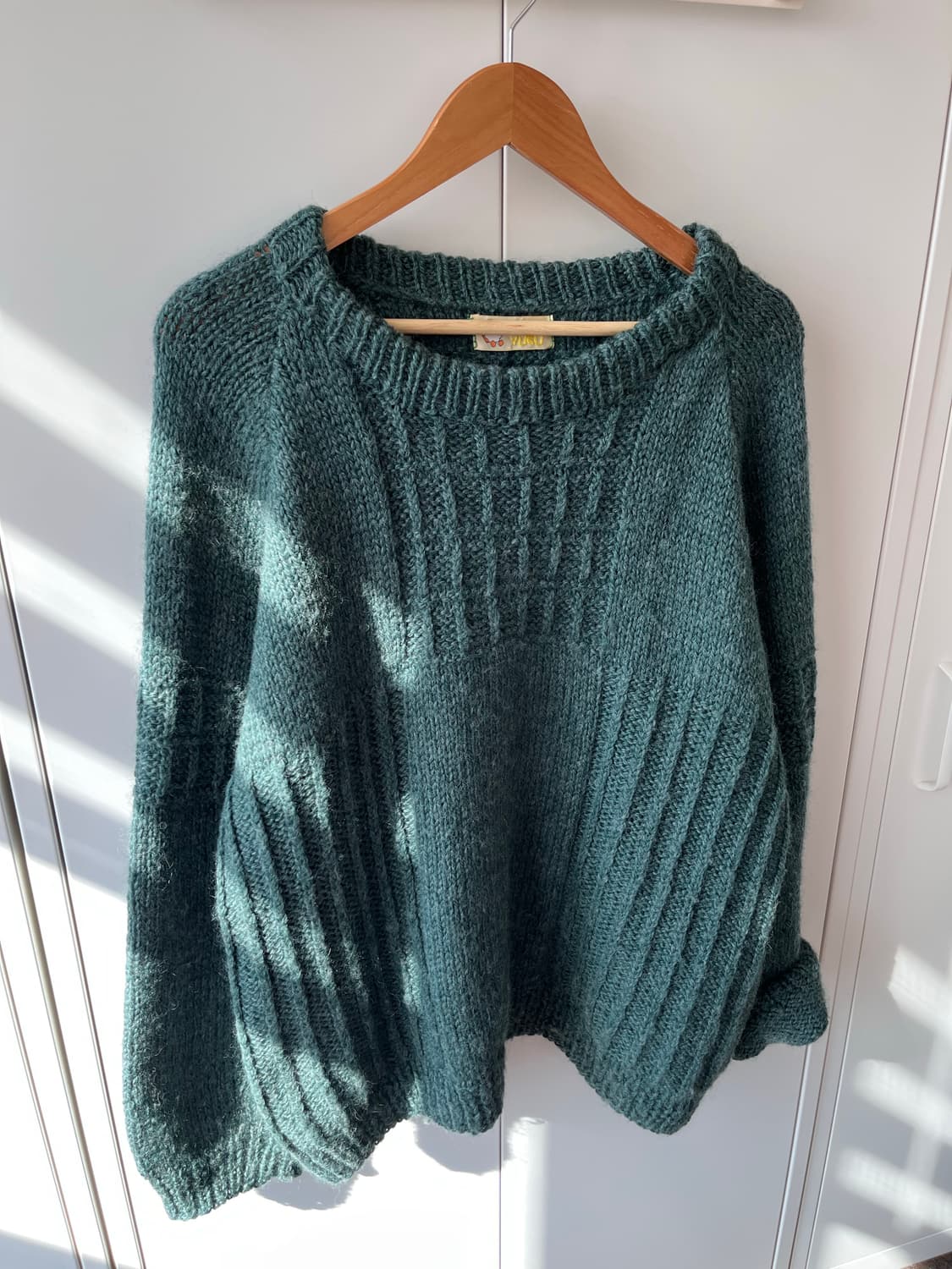 Yliko 그린 헤비 울 라운드 오버핏 니트 상품이미지8