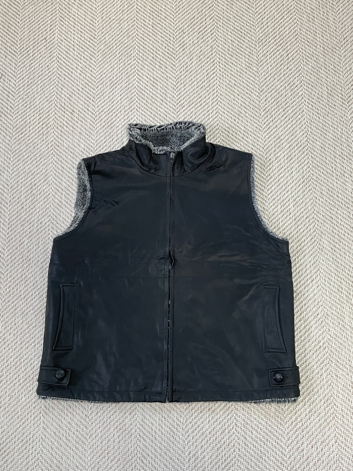 빈티지 리버시블 퍼 베스트  J03377 상품이미지1