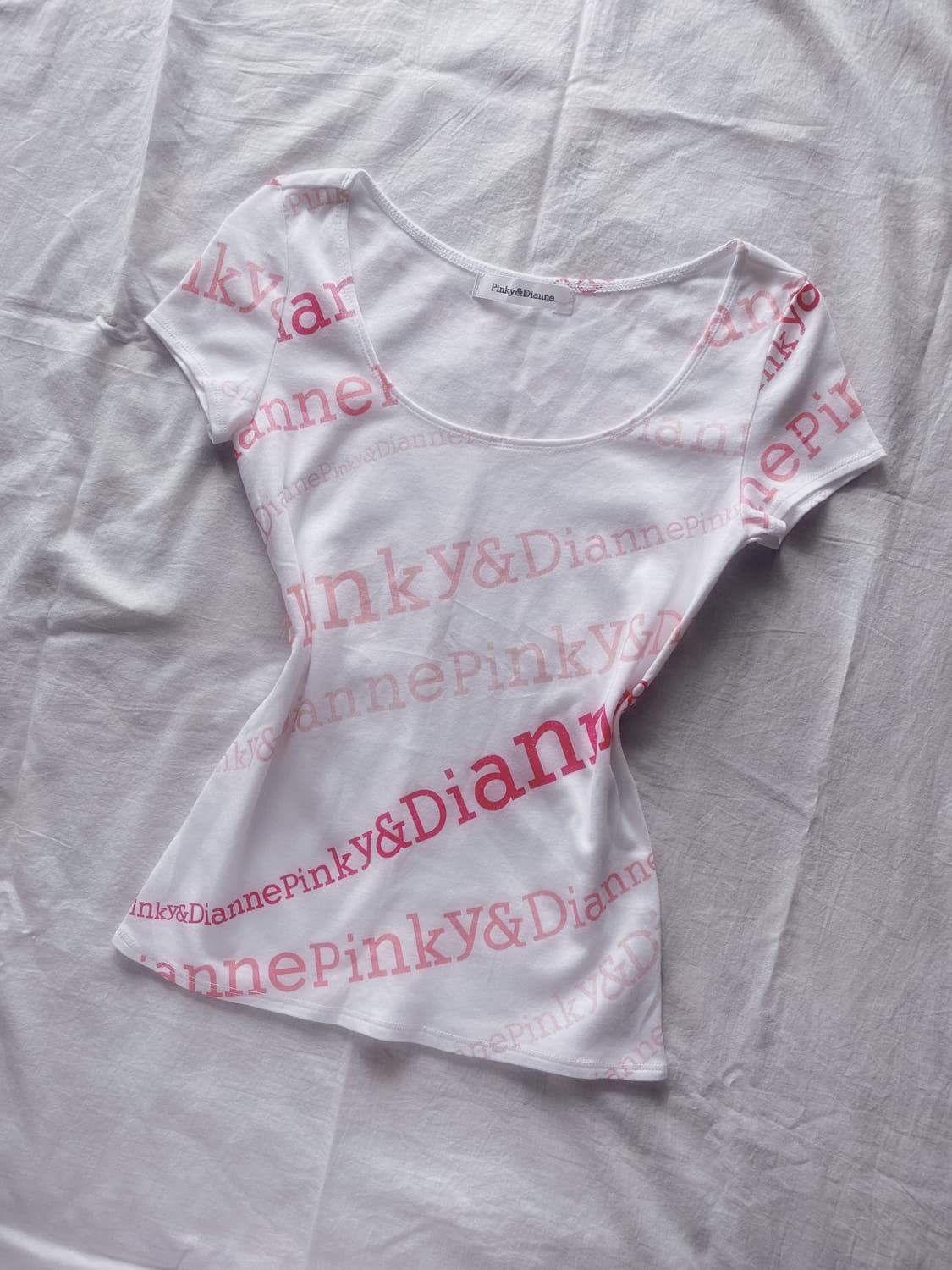 Pinky&Dianne lettering t-shirt 상품이미지2