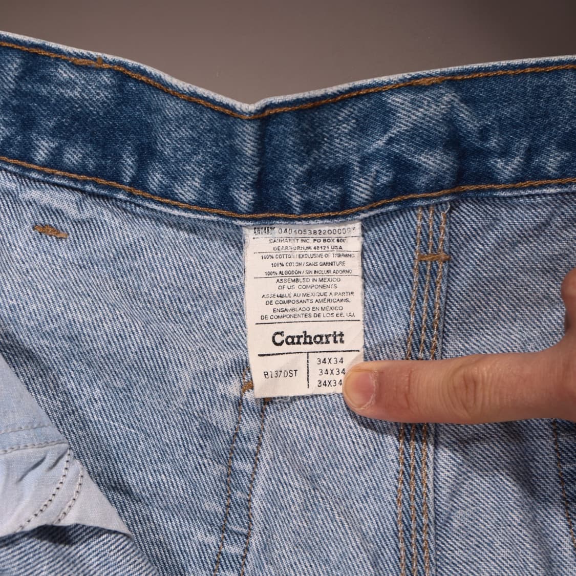 칼하트 데님 카펜터 팬츠 상품이미지3