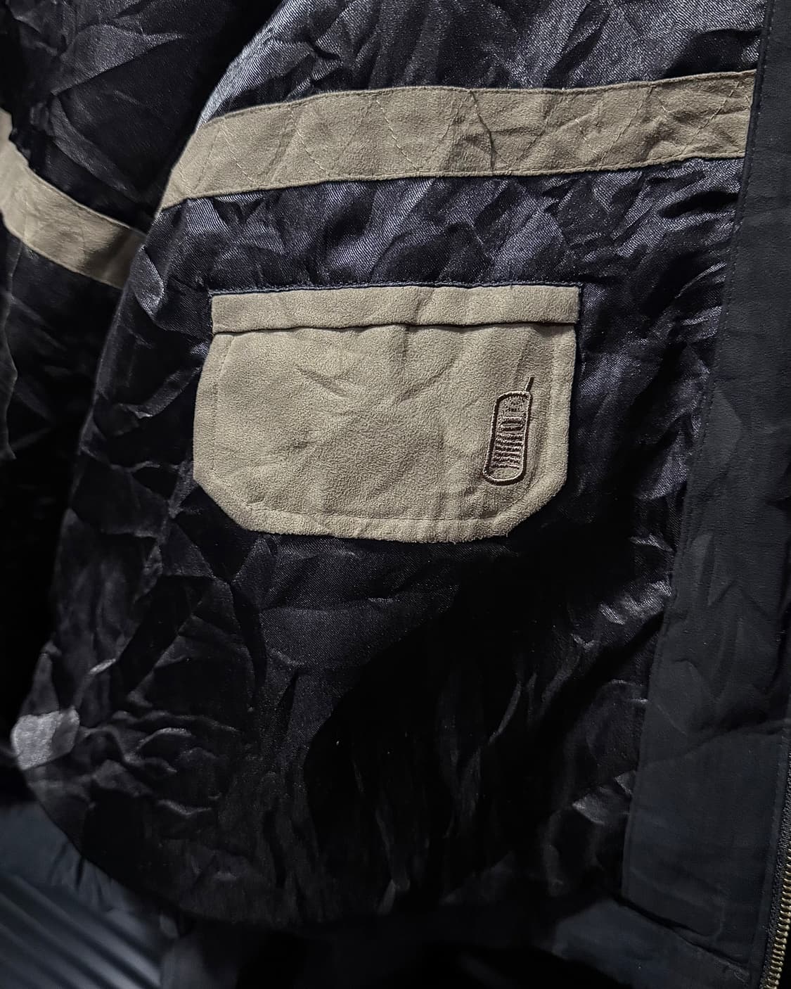 폴로 랄프로렌 블랙 스웨이드 블루종 봄버 점퍼 카라 자켓 XL 105 상품이미지8