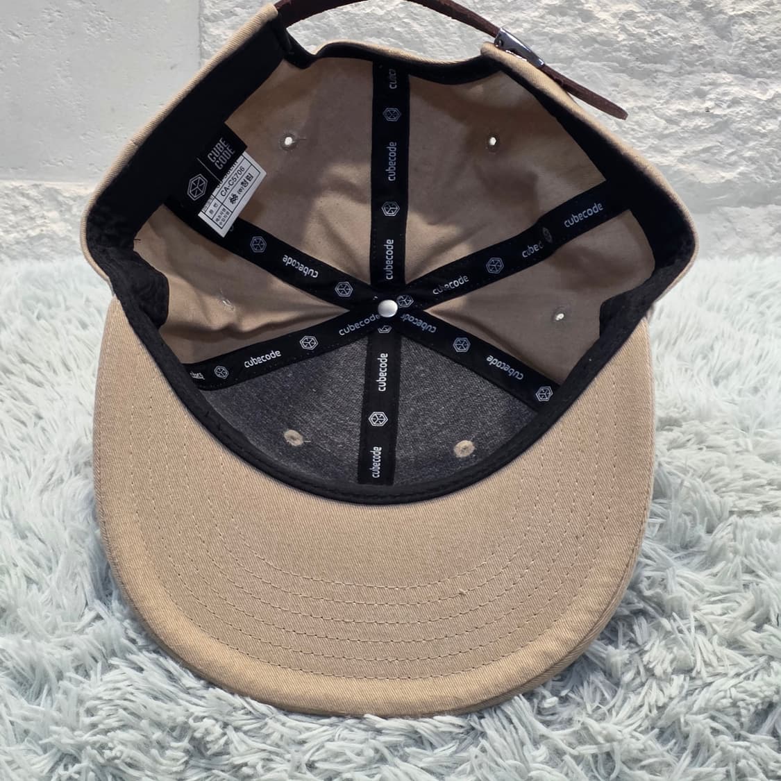 p1-2:큐브코드 스냅백 베이지 (56-59cm) 상품이미지6