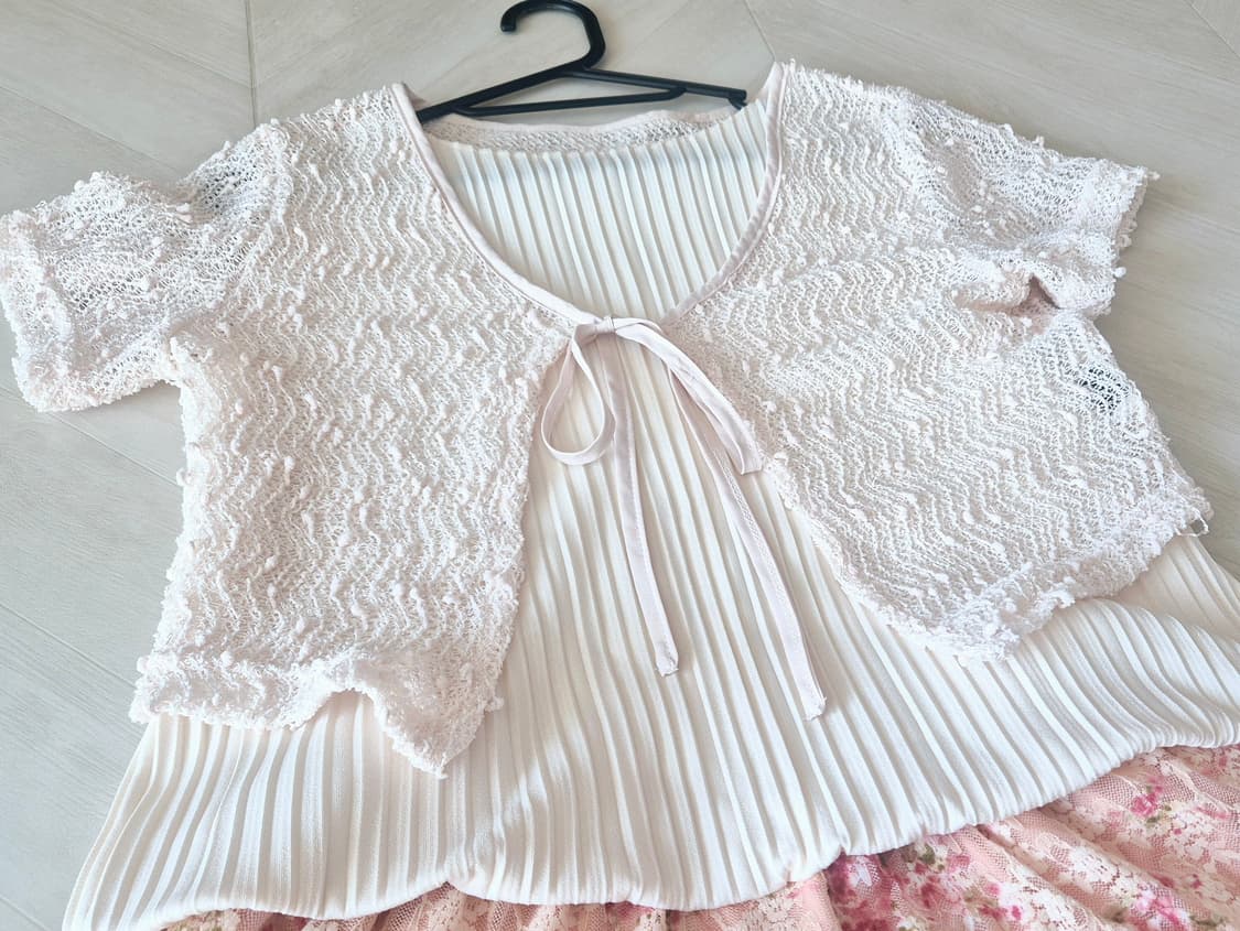 3p 리즈리사깔 히메 꽃무늬 스커트 빈티지 코디셋세트 상품이미지3