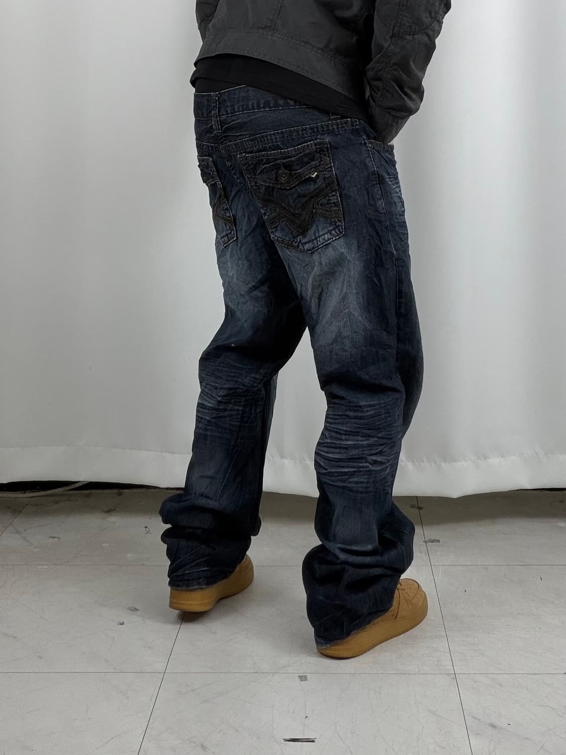 a224) 34 HELIX 빈티지 워싱 데님팬츠 상품이미지2