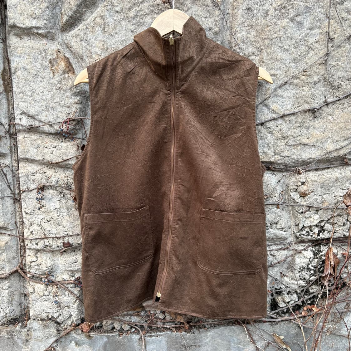 빈티지 리버시블 양면 오버핏 보헤미안 패턴 폴리 조끼 베스트 상품이미지6