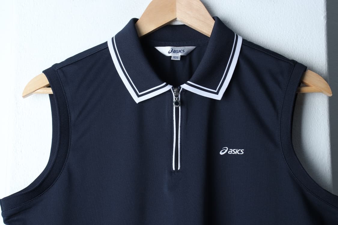 W(2XL) 아식스 반팔 카라 티셔츠 민소매 빅사이즈 기능성-H30343 상품이미지3