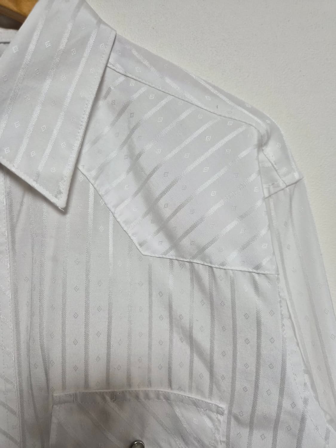 랭글러Wrangler 화이트 웨스턴 셔츠 XL - S387 상품이미지3